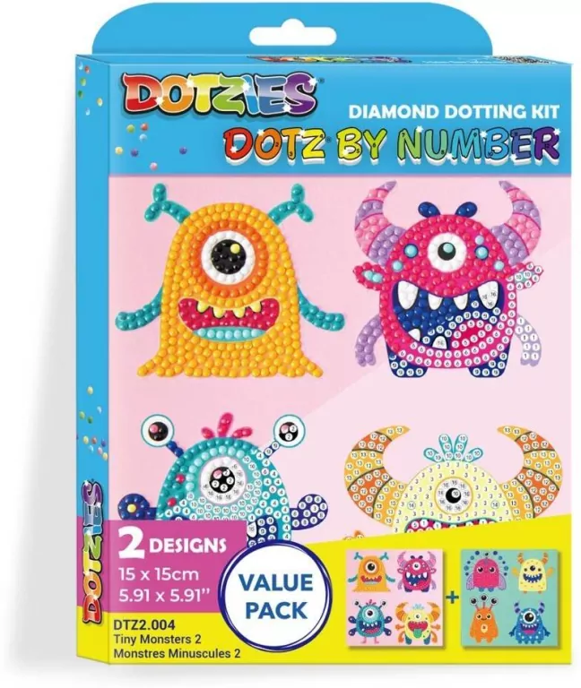 Diamond Dotz - Dotz By Number Tiny Monsters 2 - tantis.pl