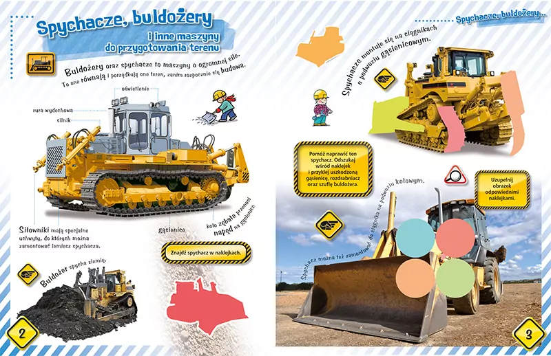 Maszyny budowlane. 180 naklejek - tantis.pl