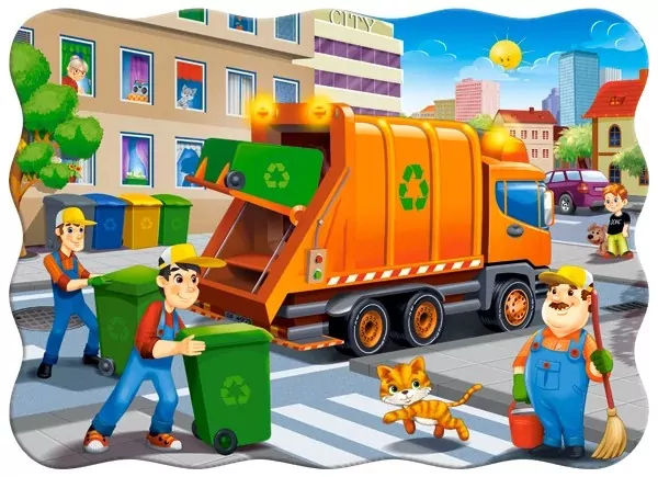 Puzzle 30 Garbage Car - tantis.pl