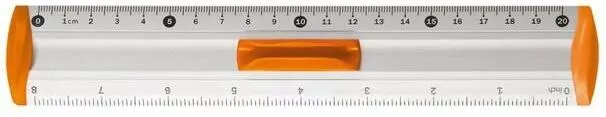 Linijka aluminiowa 20cm. Pomarańczowa - tantis.pl