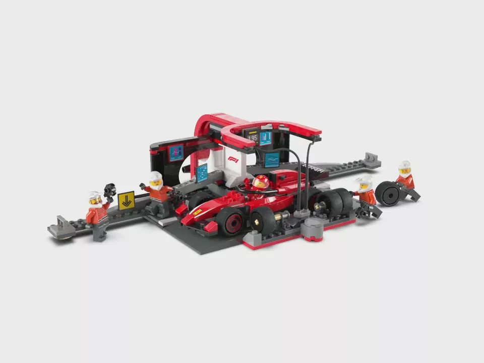 LEGO® City. F1® Pit stop i mechanicy z bolidem Ferrari 60443 - tantis.pl