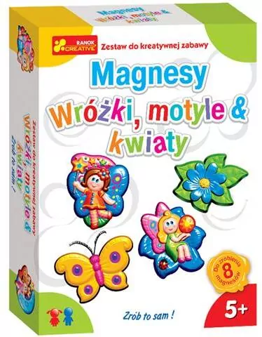 Gipsowe magnesy. Wróżki, motyle i kwiaty - tantis.pl