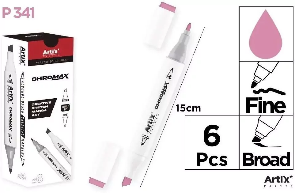 Marker Chromax z 2 końcówk. P 341 - tantis.pl