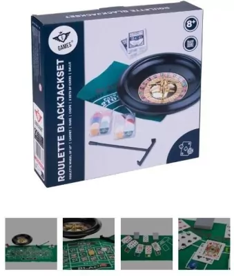 Zestaw gier kasynowych: Ruletka i BlackJack