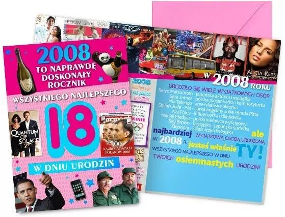 Karnet Urodziny 18 - tantis.pl