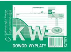 KW dowód wypłaty 402-5