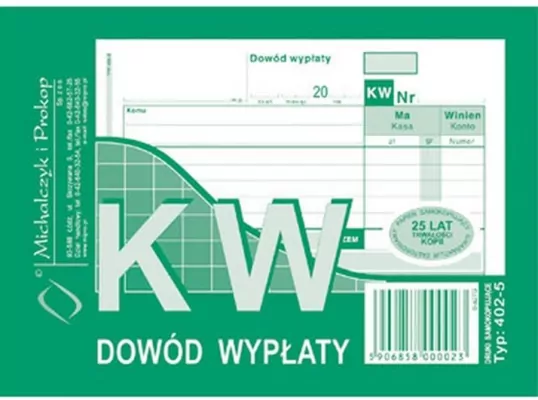 KW dowód wypłaty 402-5