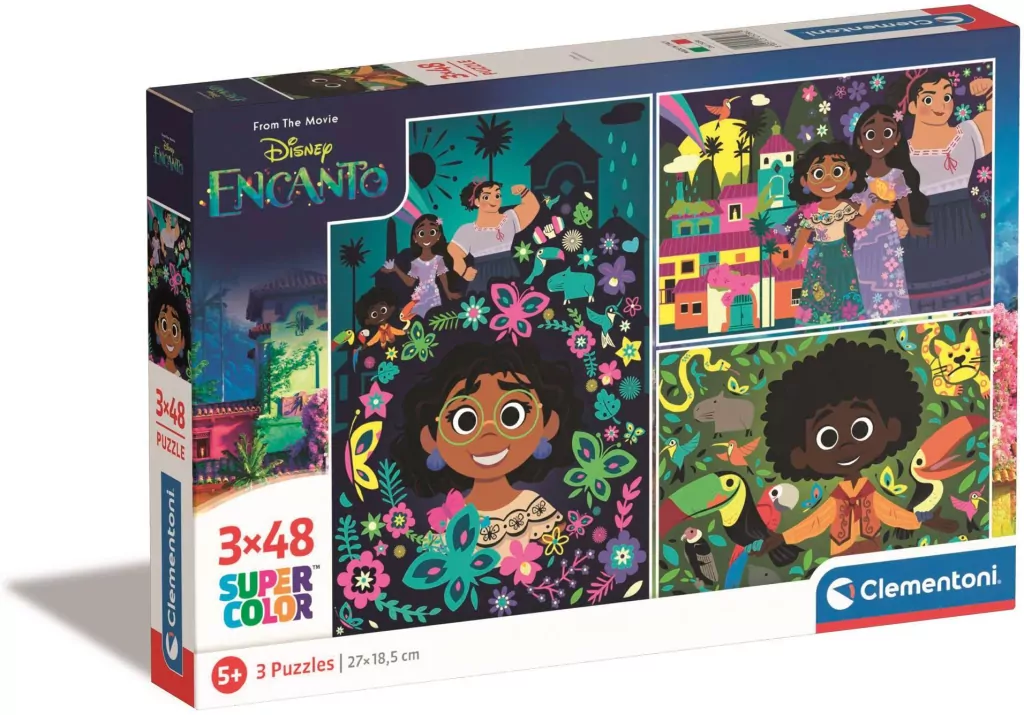 Clementoni. Puzzle 3x48. Super Kolor. Disney Encanto - tantis.pl