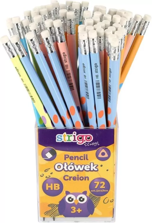 Ołówek plastikowy HB z gumką - tantis.pl