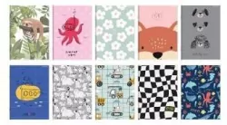 Zeszyt A5/32K linia podwójna kolor Megamix