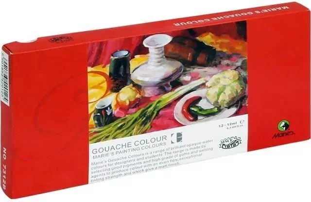 Farby gwasz Maries 12 ml. 12 kolorów - tantis.pl
