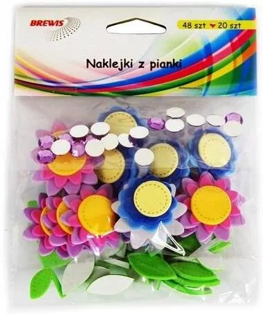 Naklejki z pianki kwiatki + cyrkonie - tantis.pl