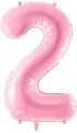 Balon foliowy 2 różowy 86cm - tantis.pl
