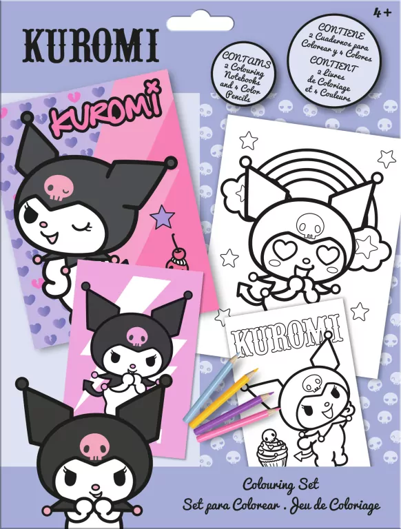Kolorowanki z kredkami Kuromi KU00019 - tantis.pl