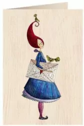 Karnet drewniany C6 + koperta List