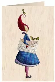 Karnet drewniany C6 + koperta List