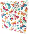 Torebka ozdobna matowa 35x37x12cm Motyle i Kwiaty - tantis.pl