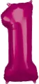 Balon foliowy cyfra 1 różowa 38x86cm - tantis.pl