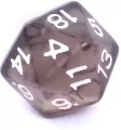 Komplet kości REBEL RPG - Kryształowe - Czarne - tantis.pl