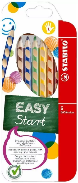 Kredki Easycolors dla leworęcznych 6 kolorów - tantis.pl