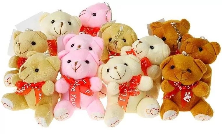 Miś pluszowy z zawieszką 10cm mix - tantis.pl
