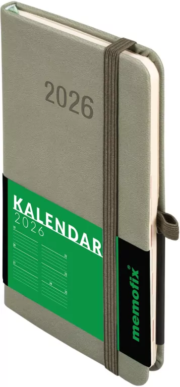 Kalendarz 2026 A6 Memofix TDW oliwkowy - tantis.pl