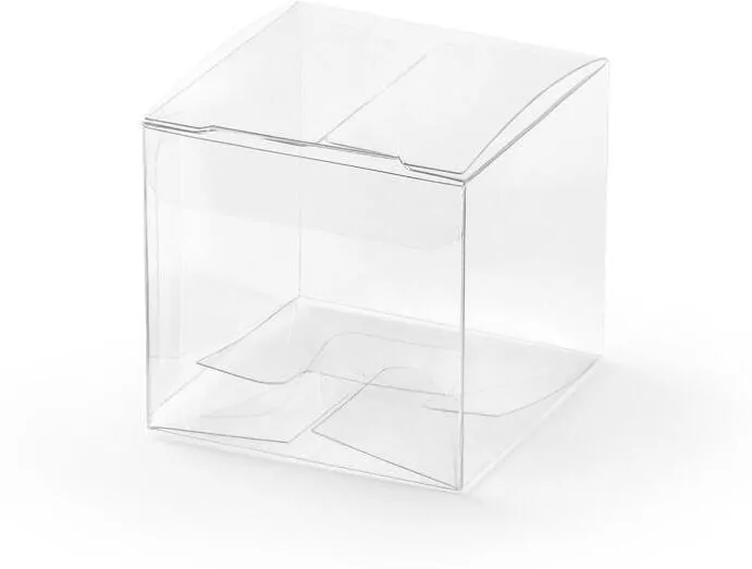 Pudełeczka kwadratowe transparentne 5x5x5cm - tantis.pl