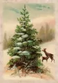 Karnet ST486 B6 + koperta Święta Choinka i sarny - tantis.pl
