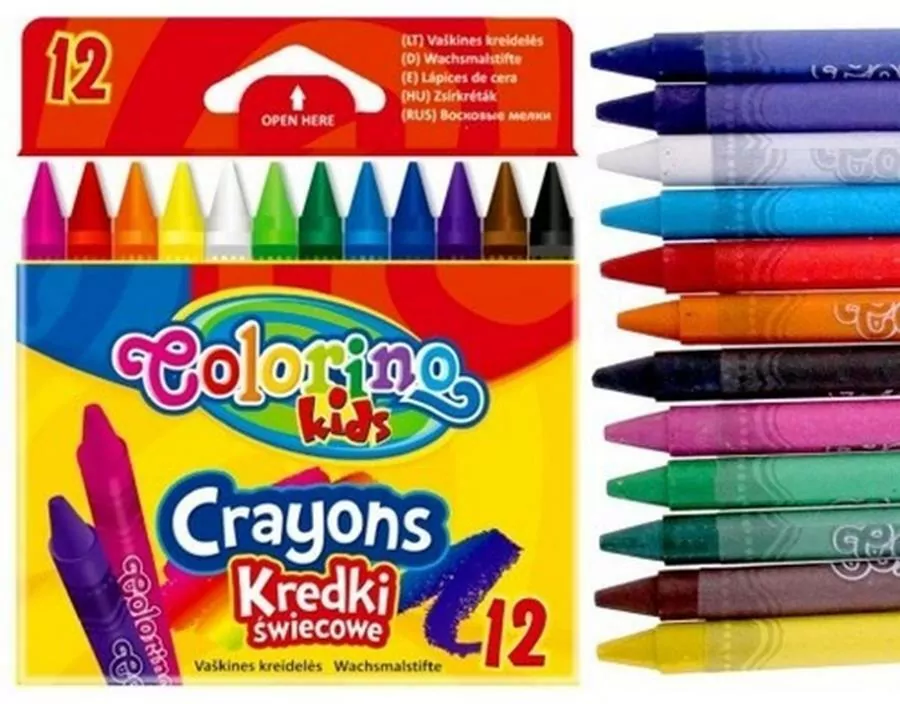 Kredki świecowe Colorino Kids 12 kolorów - tantis.pl