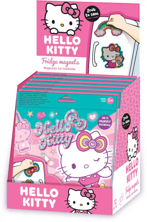 Magnes na lodówkę Hello Kitty Pink 1szt.mix - tantis.pl
