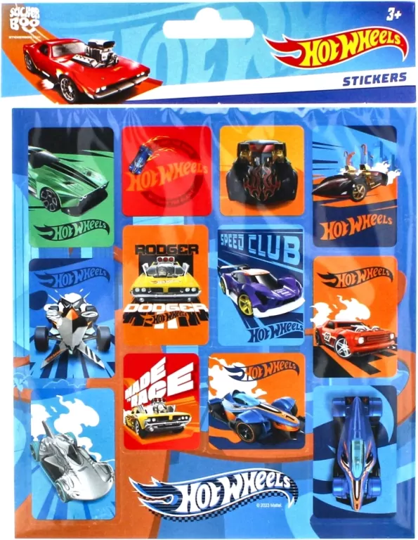 Naklejki kwadrat. Hot Wheels - tantis.pl