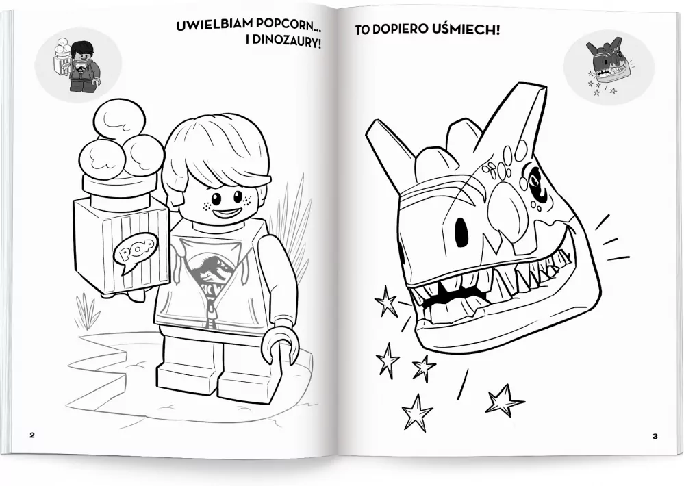 Lego jurassic world Kolorowanka z naklejkami - tantis.pl