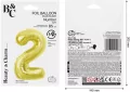 Balon foliowy B&C 2 Light gold 85cm - tantis.pl