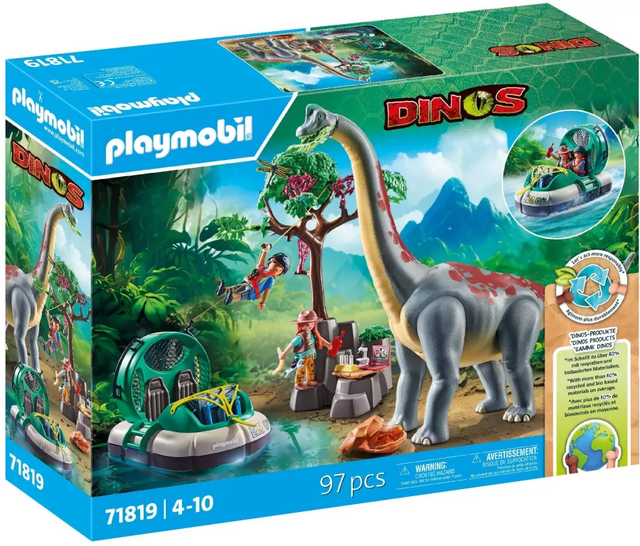 Playmobil Brachiozaur z poduszkowcem 71819 - tantis.pl