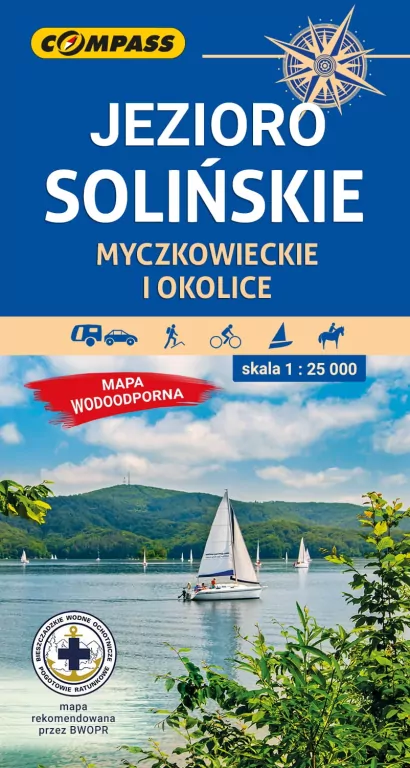 Mapa - Jezioro Solińskie, Myczkowieckie 1:25 000 - tantis.pl