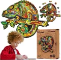 Puzzle drewniane eko 130. Kameleon - tantis.pl