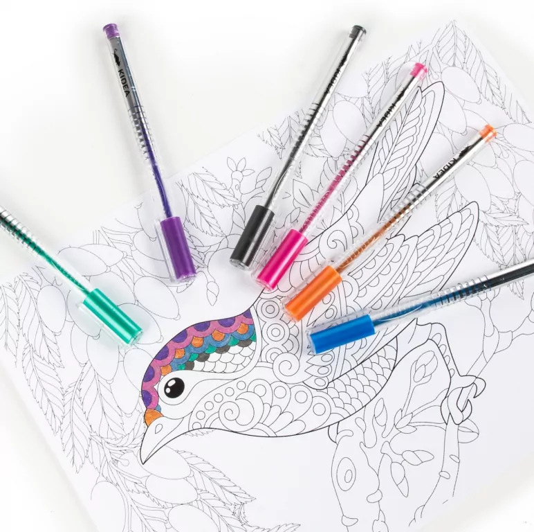 Długopisy żelowe metaliczne 12 kolorów KIDEA - tantis.pl