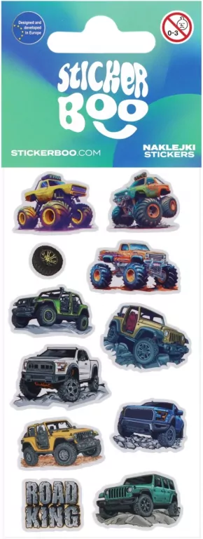 Naklejki Sticker BOO Auta mix - tantis.pl