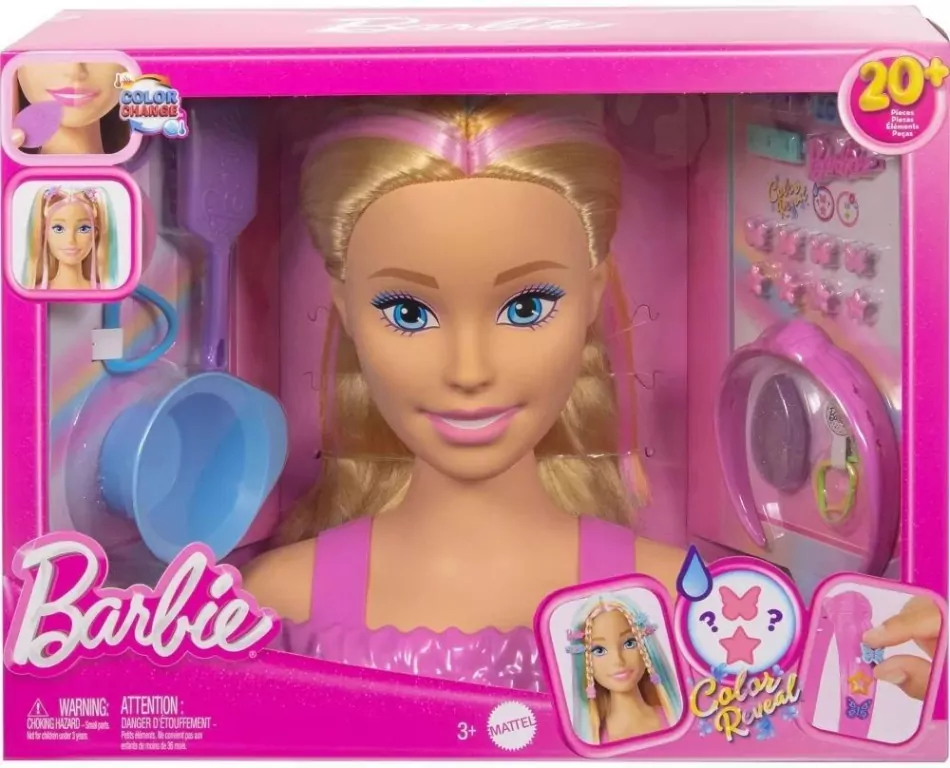 Barbie. Głowa do stylizacji. Blond włosy - tantis.pl