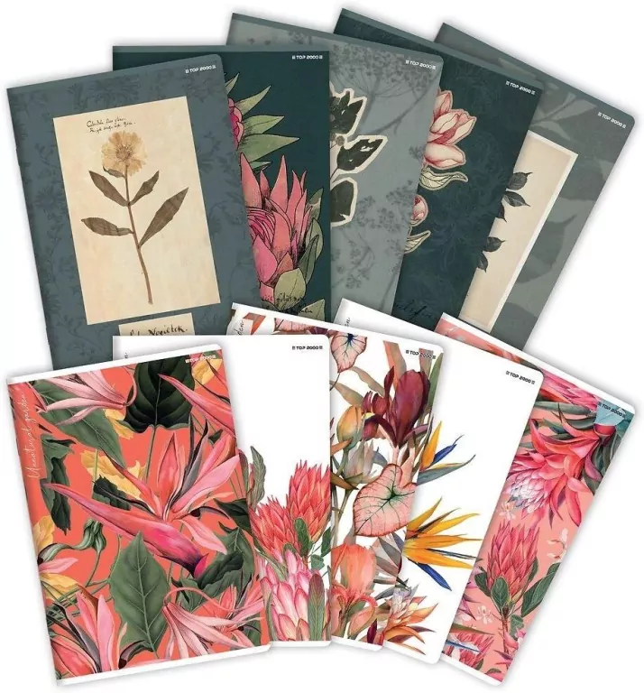 Zeszyt A5/80K linia. Flowers - tantis.pl