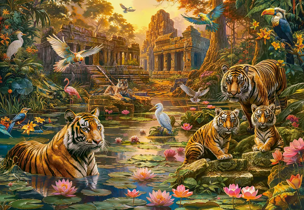 Castor. Puzzle 1000. Tigers Paradise - tantis.pl