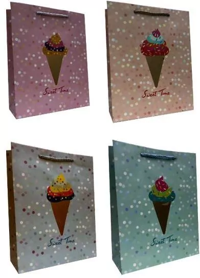 Torebka ozdobna prezentowa 4wz 26x32x12cm 368B mix cena za 1 szt - tantis.pl