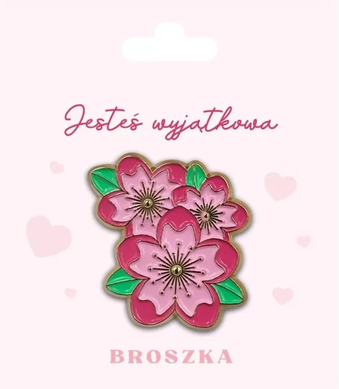 Broszka w kształcie Różowych Kwiatów Orchidei - tantis.pl