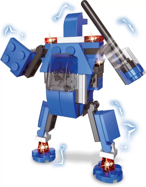 Klocki konstrukcyjne Alleblox RobotUnion 62el niebieski - tantis.pl