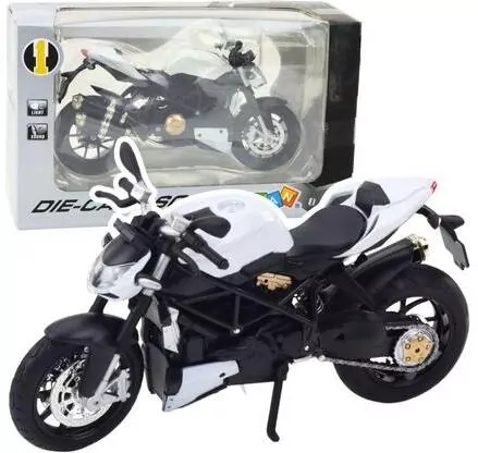 Motocykl metalowy ze światłem idźwiękiem 1:12 - tantis.pl
