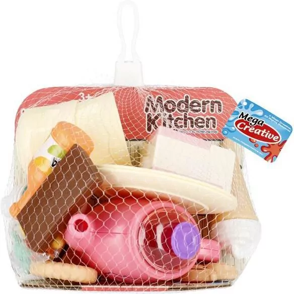 Zestaw kuchenny różowy w siatce Mega Creative 511357 - tantis.pl