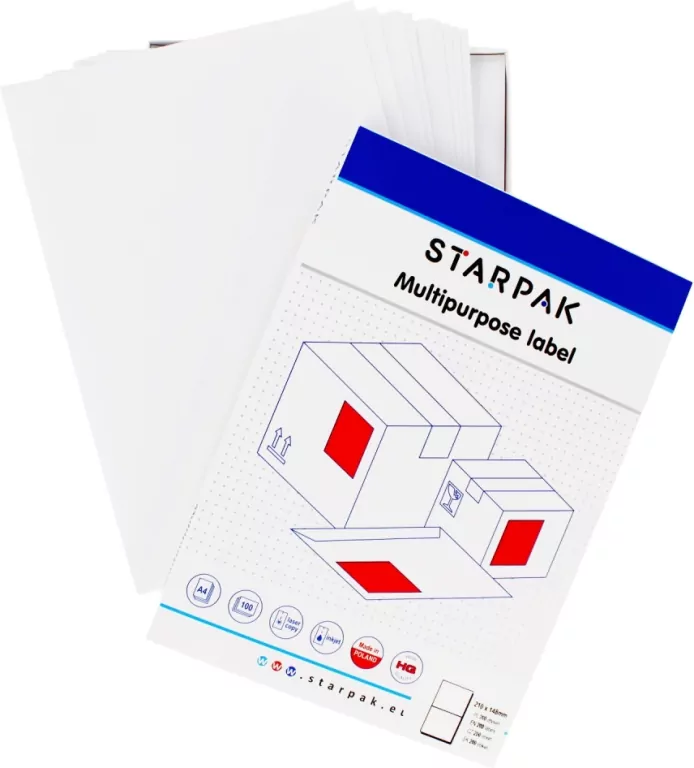 Starpak. Etykiety Samoprzylepne 210x148, 200 sztuk - tantis.pl