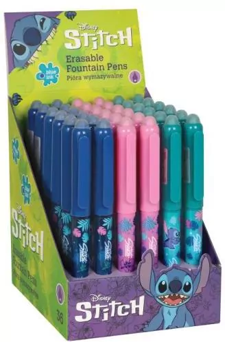 Pióro wieczne wymazywalne Stitch Disney blue p36 79741PTR mix cena za 1 szt - tantis.pl