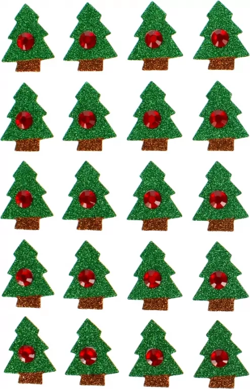 Ozdoba choinka samoprzylepna brokatowa - tantis.pl