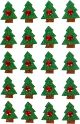 Ozdoba choinka samoprzylepna brokatowa